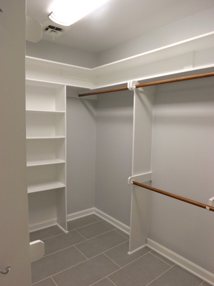 Example of a classic closet design in Raleigh
