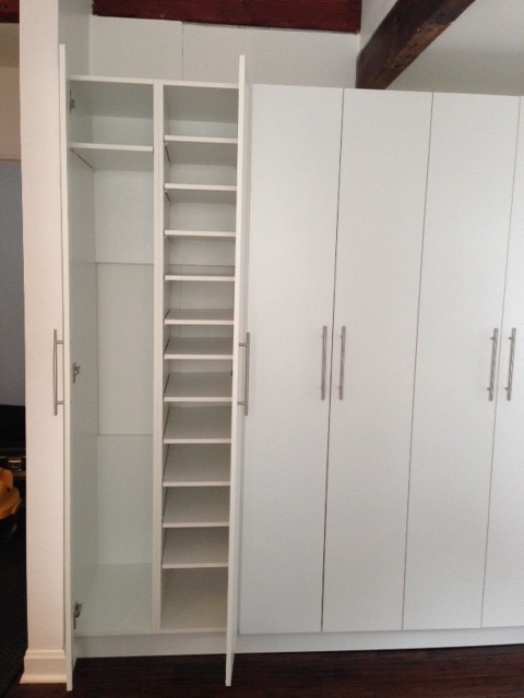 Condo Living Room Built In And Storage Unit Modern Home Office Montreal By The Corner Woodshop Houzz Uk