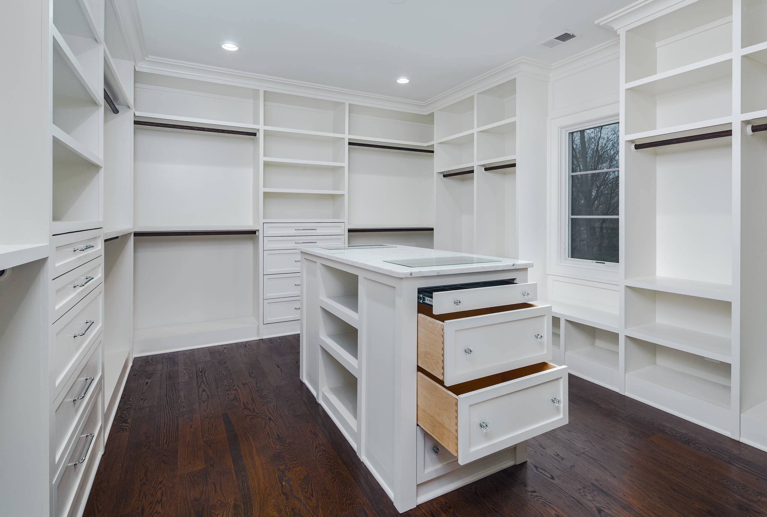 Closet with Pull Out Jewelry Drawers - Transitional - Closet