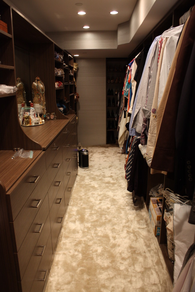 Example of a minimalist closet design in New York
