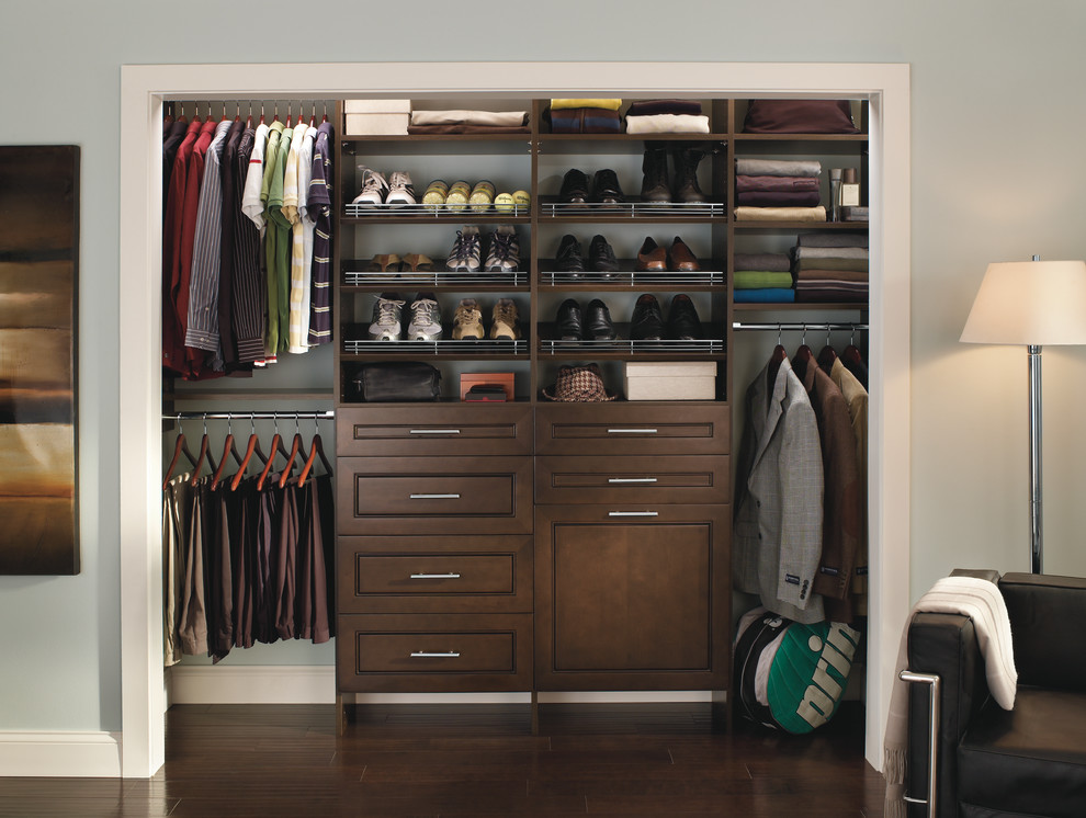 Custom ReachIn Closet Organizers Chocolate Pear Contemporary