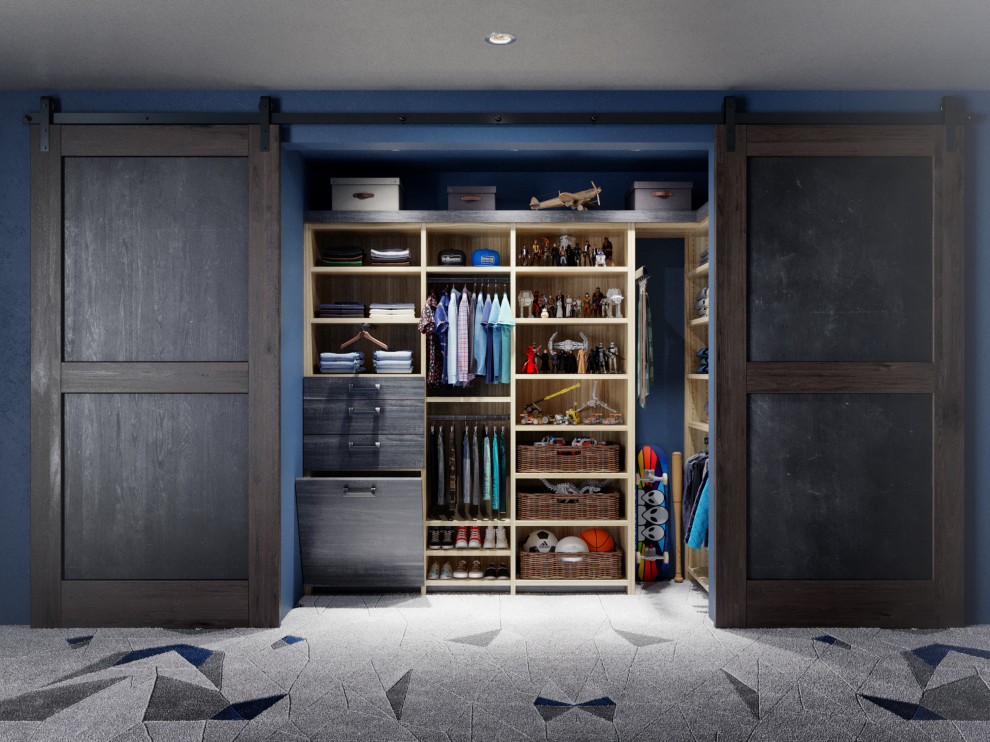 Custom Teen Boys ReachIn Closet Modern Closet Los Angeles by