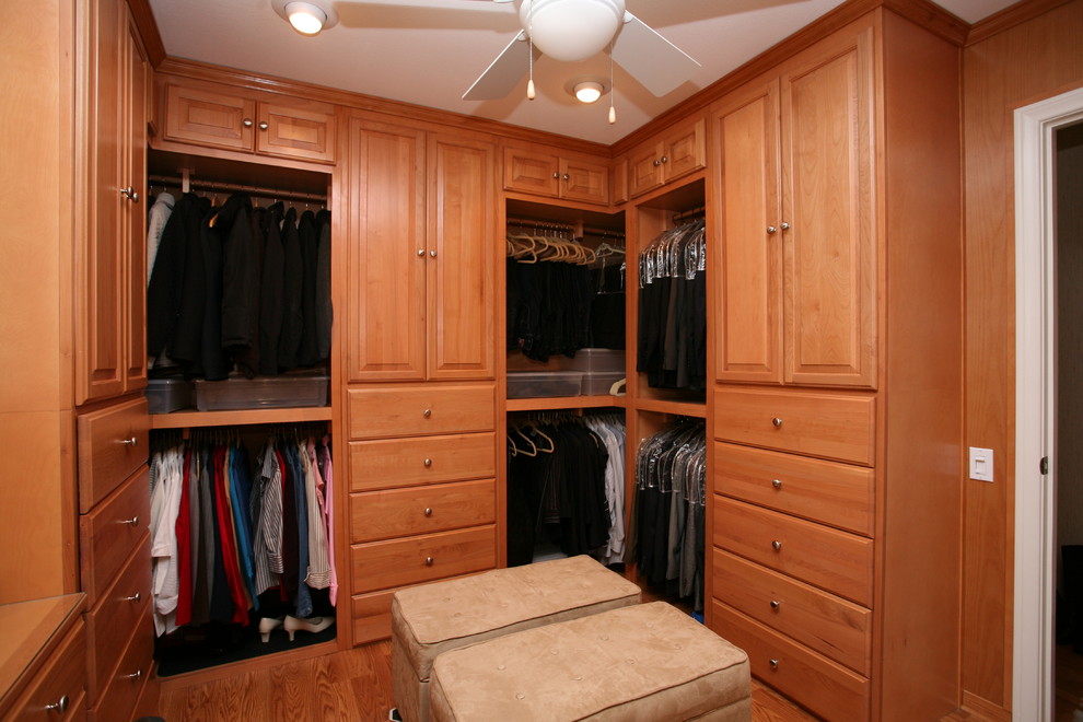 Elegant closet photo in Orange County