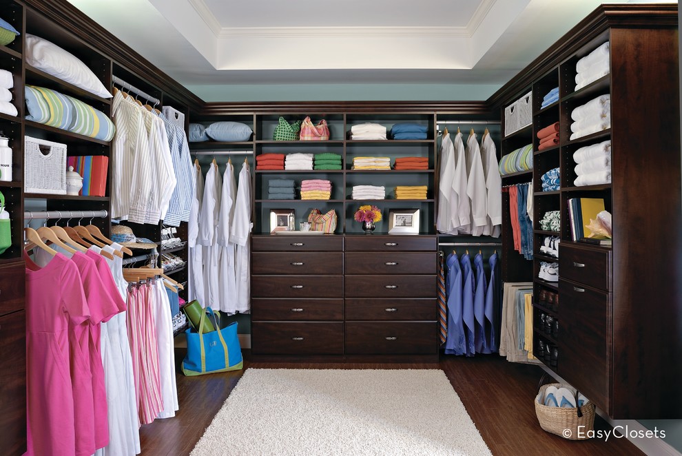 Espresso WalkIn Closet Closet Grand Rapids by EasyClosets Houzz