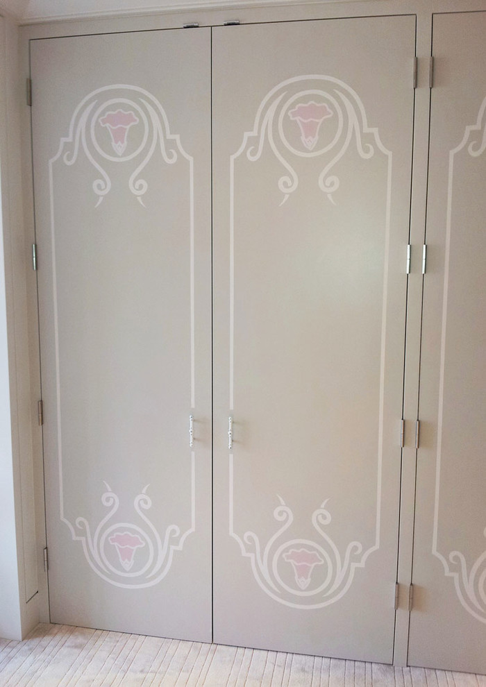 Hand painted Closet Doors Contemporary Closet Los Angeles by L