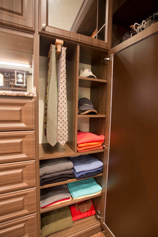 His & Hers Master Closet Traditional Closet New Orleans by
