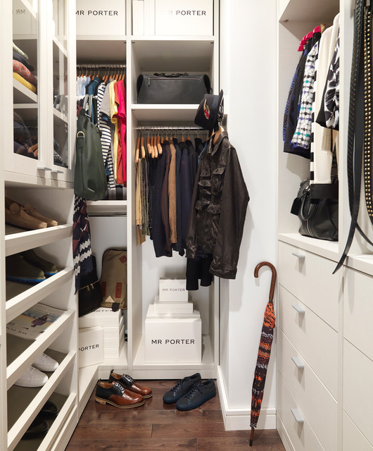 His Master Closets Contemporary Wardrobe New York by California
