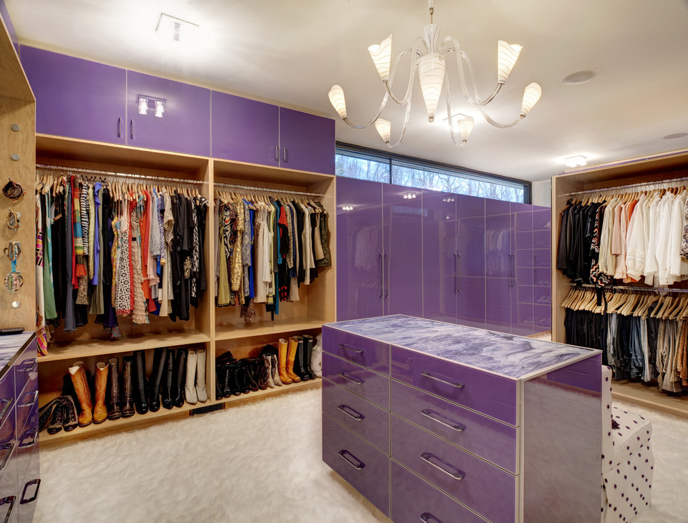 This is an example of a contemporary wardrobe in Atlanta.