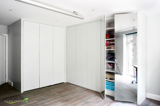 L" shape wardrobe - Contemporary - Wardrobe - London - by Bespoke Fitted  Furniture London | Avar Furniture | Houzz IE