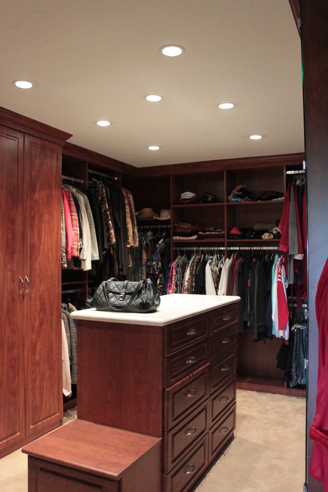 Laguna Hills His and Hers Walk Ins Traditional Closet Orange