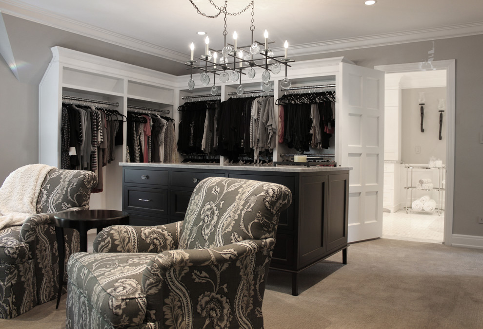 Example of a classic closet design in Other