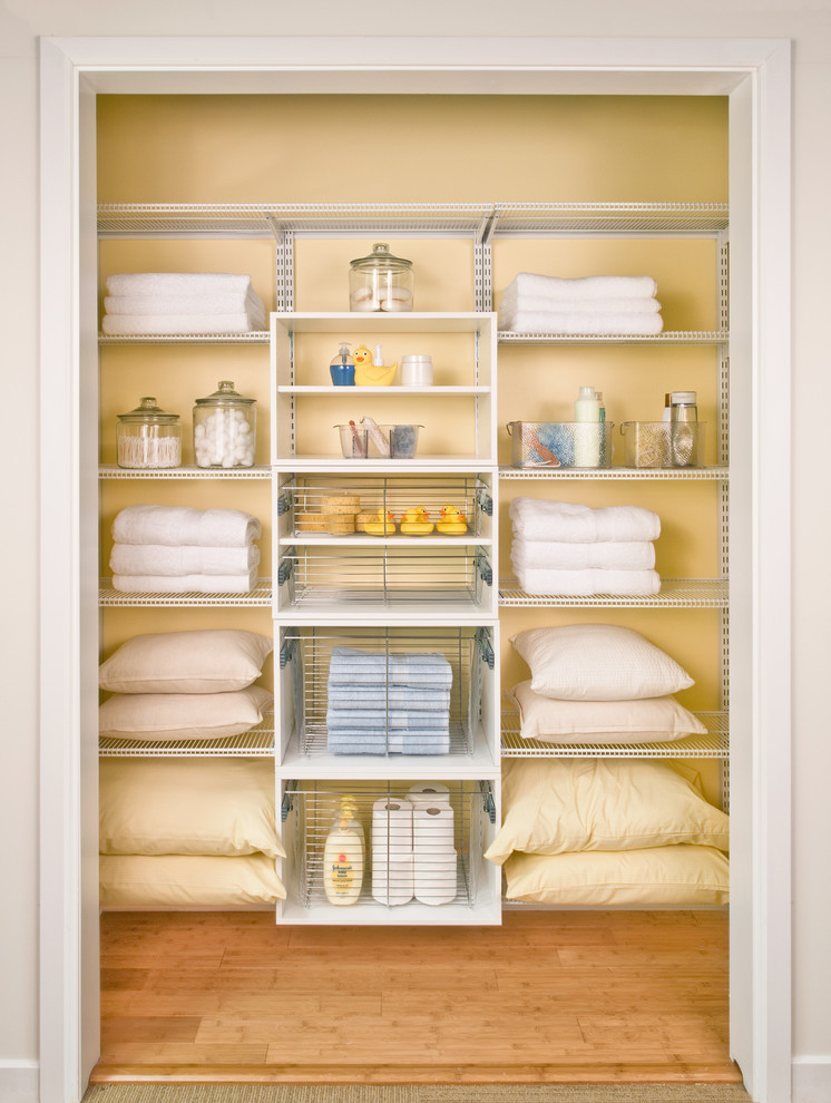 Linen Closet Storage Traditional, Ideas For Linen Closet Shelves