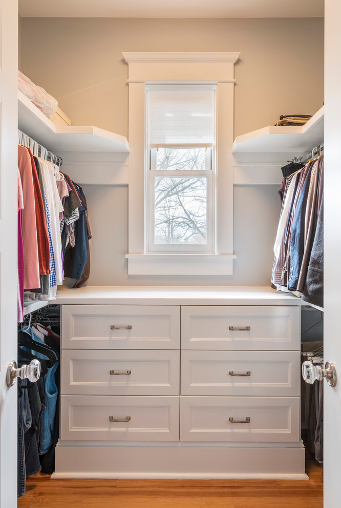 Elegant closet photo in Other with white cabinets