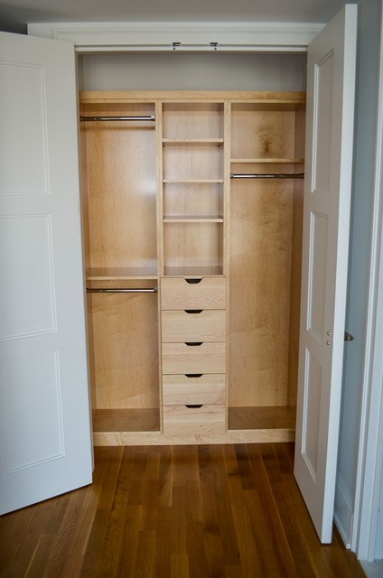 Maple Finished Closet - Modern - Wardrobe - New York - by Parsons ...