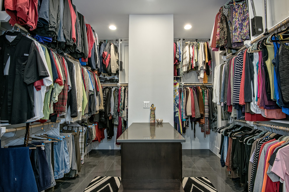 Example of a large trendy closet design in Austin