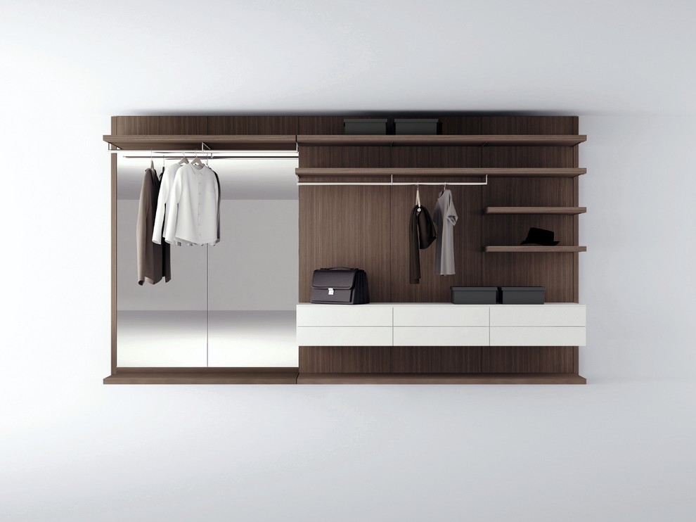 Inspiration for a modern closet remodel in Boston