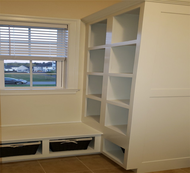 Mudroom Bultin Closet, Storage Cubbies, Coat Hooks & Bench Arts