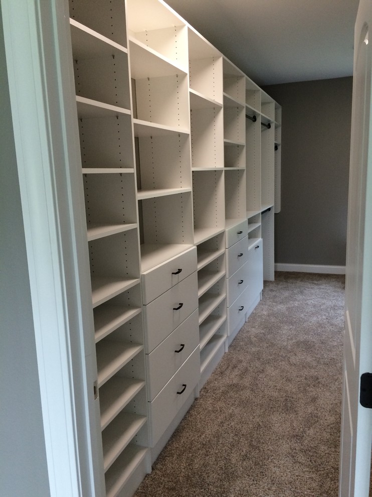 Narrow Master in White Contemporary Closet Other by Custom Storage Solutions Houzz