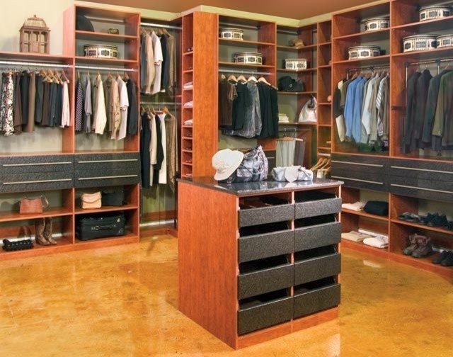 Organize To Go 10ft Tall Contemporary Closet Organizer, Raised Panels, Island Traditional