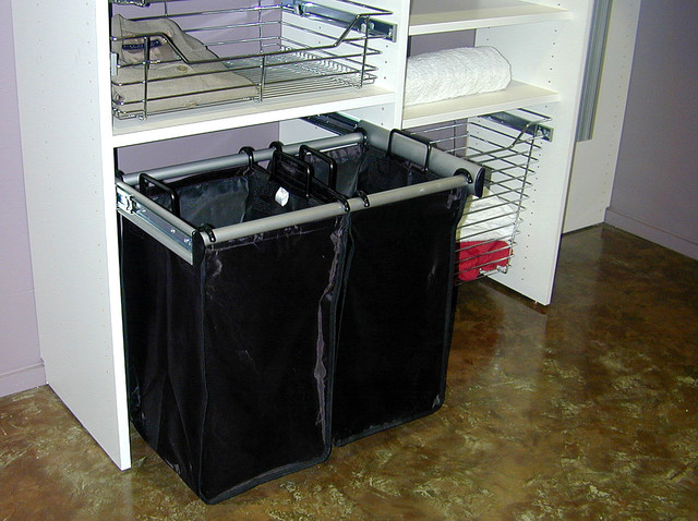 Pull-out Laundry Hamper | SpaceManager Closets - Traditional - Wardrobe -  Houston - by SpaceManager Closets | Houzz UK