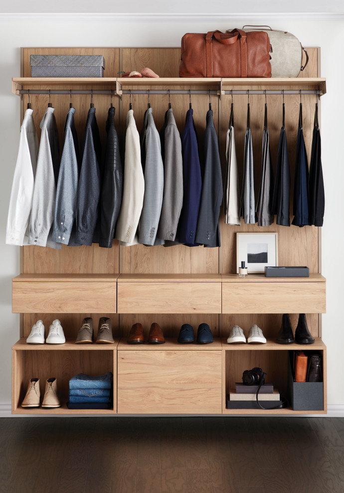 Example of a minimalist closet design in Other