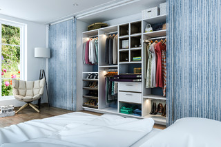 Project Feature: Stunning Wardrobe With Limited Closet Space — Blue Pencil  Home