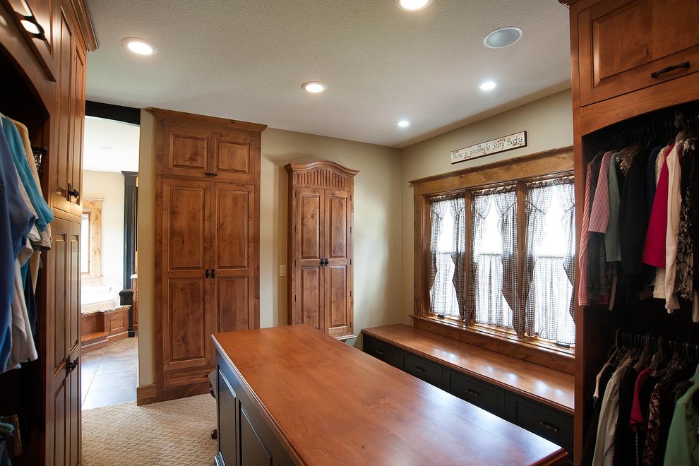 Closet - rustic closet idea in Cleveland