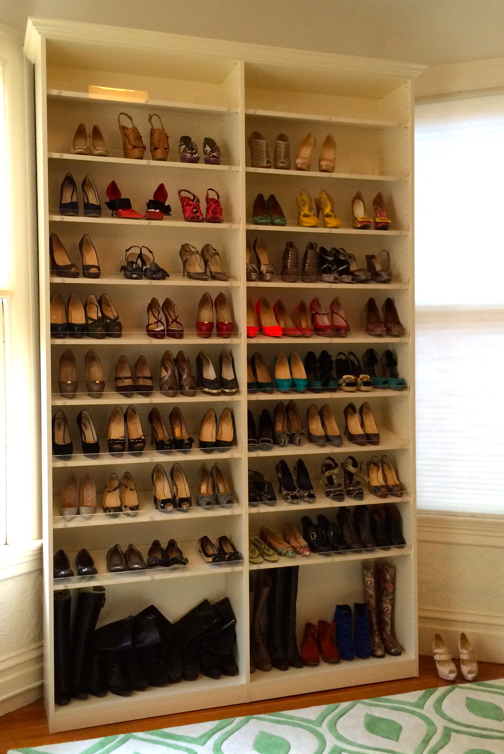 shoe organizer for closet floor on Custom Shoe Shelves Houzz