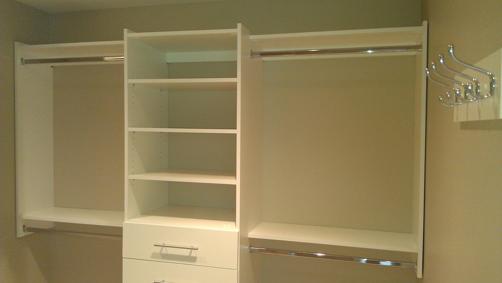 Simple upgrade to walk in closet Contemporary Closet Vancouver