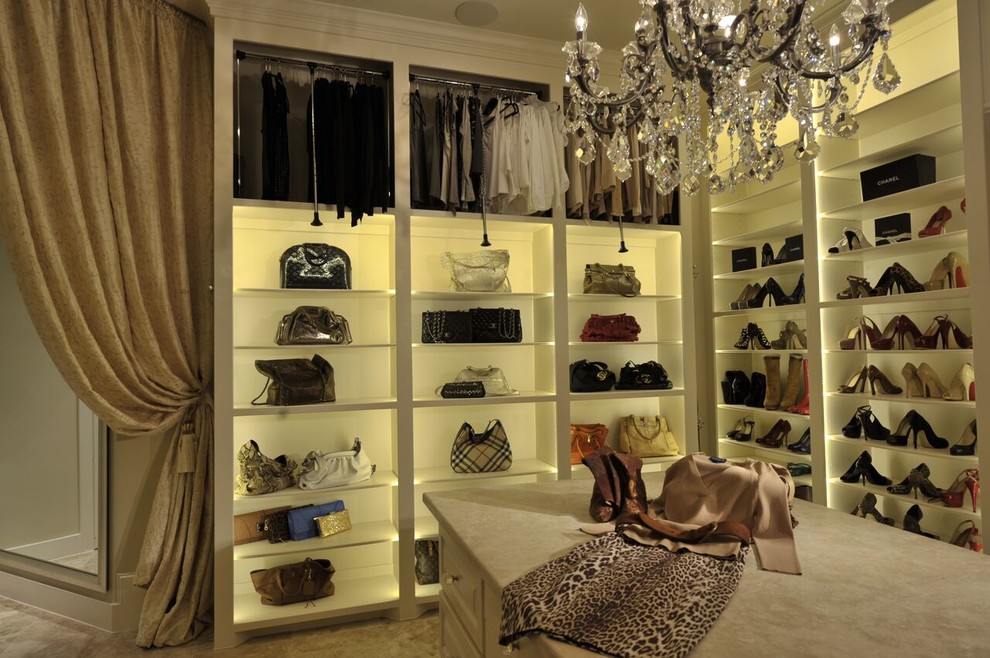 Inspiration for a mediterranean closet remodel in Houston
