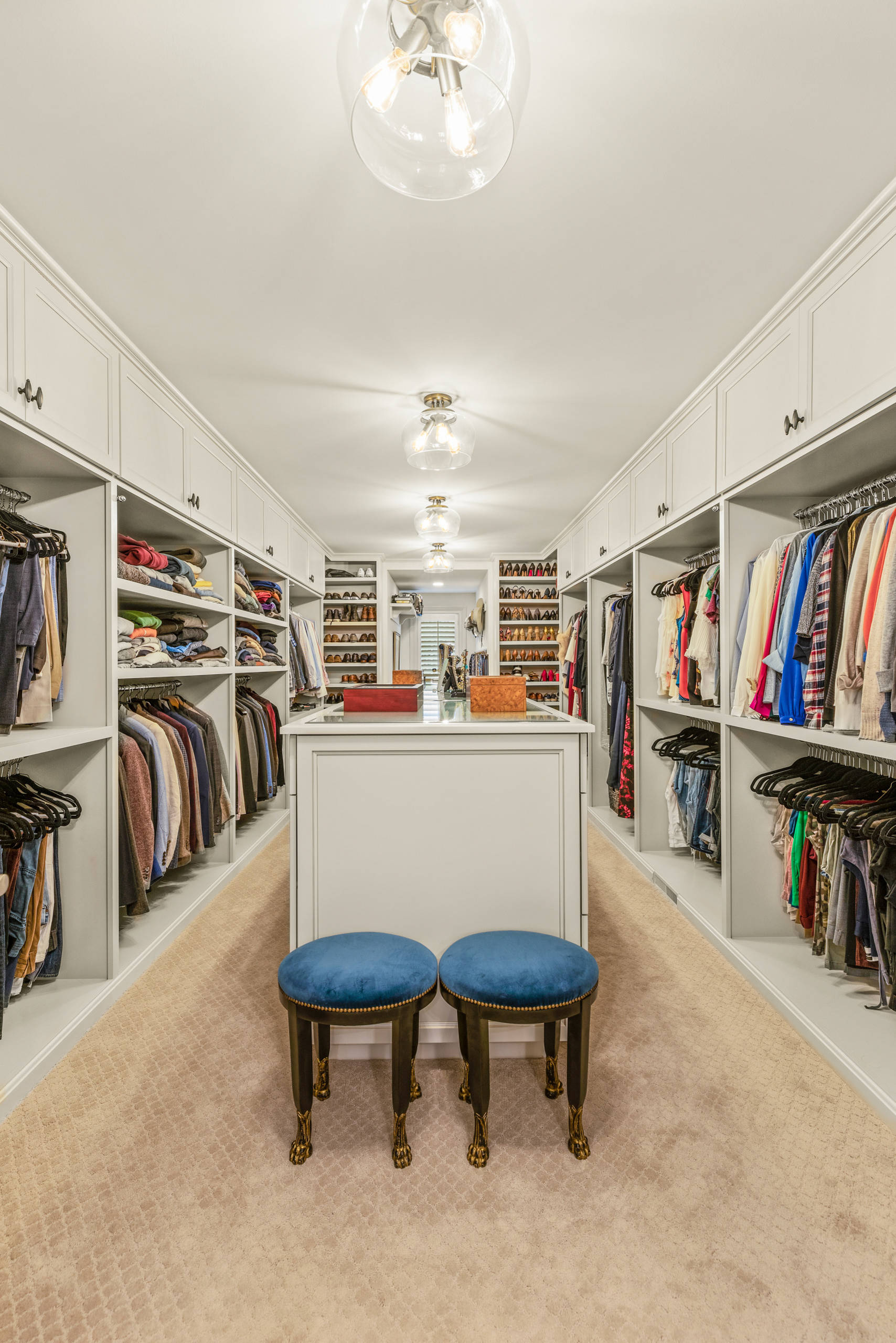 Custom made rugs for the walk-in closet