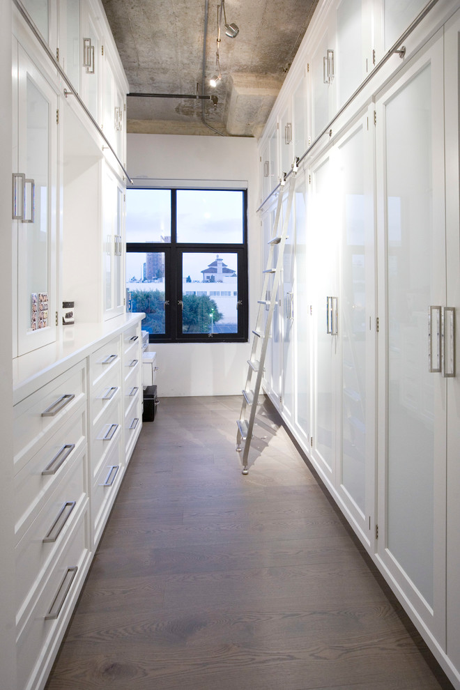 Inspiration for an industrial closet remodel in Los Angeles
