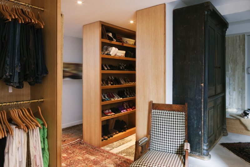 Example of an eclectic closet design in New York
