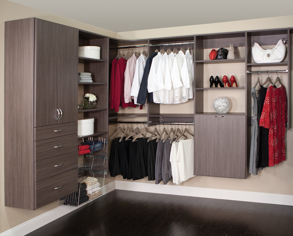 Walk in Closet Organization Organized Living Classica in Driftwood