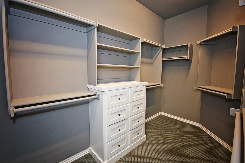 Walkin Closet with Builtin Chest of Drawers Contemporary Closet