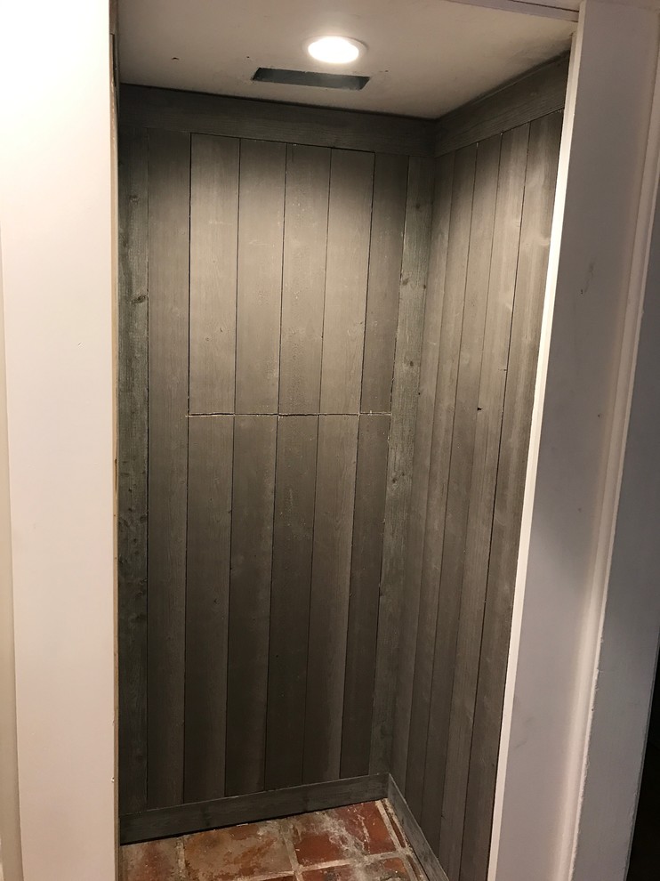 Water Heater Closet Conversion (to a Mini Wine Cellar) Transitional