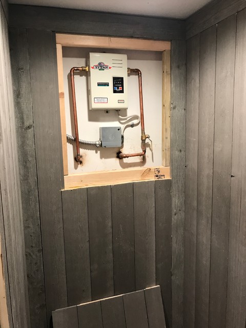 Water Heater Closet Conversion (to a Mini Wine Cellar) - Transitional -  Closet - Miami - by VintageView | Houzz