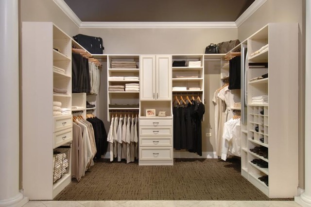 White Melamine - Traditional - Wardrobe - Other - by Closet Concepts |  Houzz IE