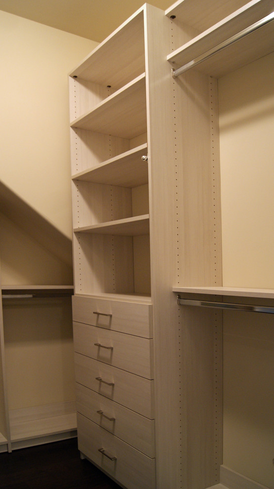 Inspiration for a contemporary closet remodel in Houston