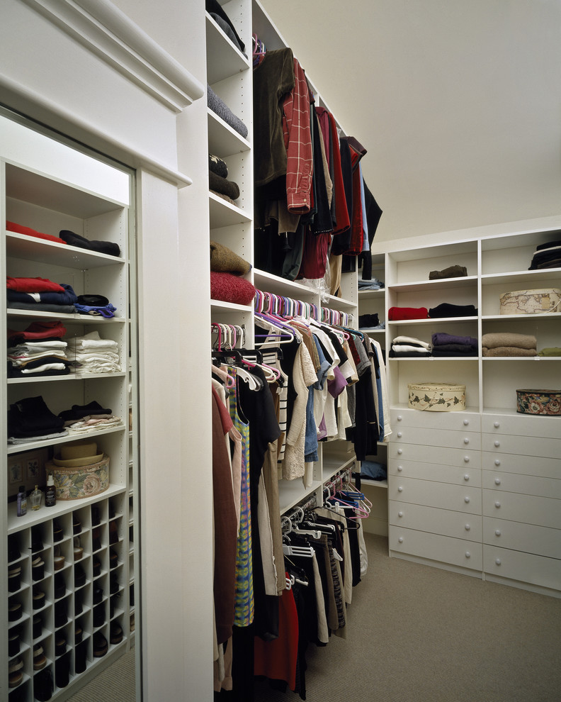 Inspiration for a contemporary walk-in closet remodel in New York