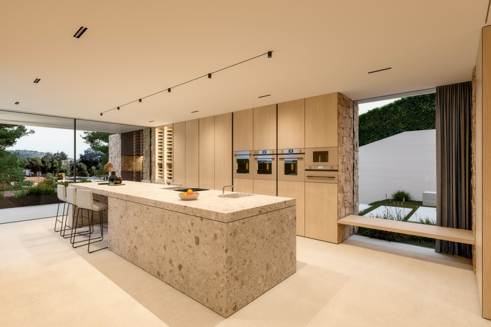 Photo of an expansive contemporary kitchen in Other.