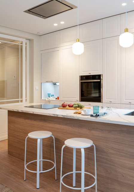 Diseño de cocina comedor en reforma integral de vivienda en Bilbao