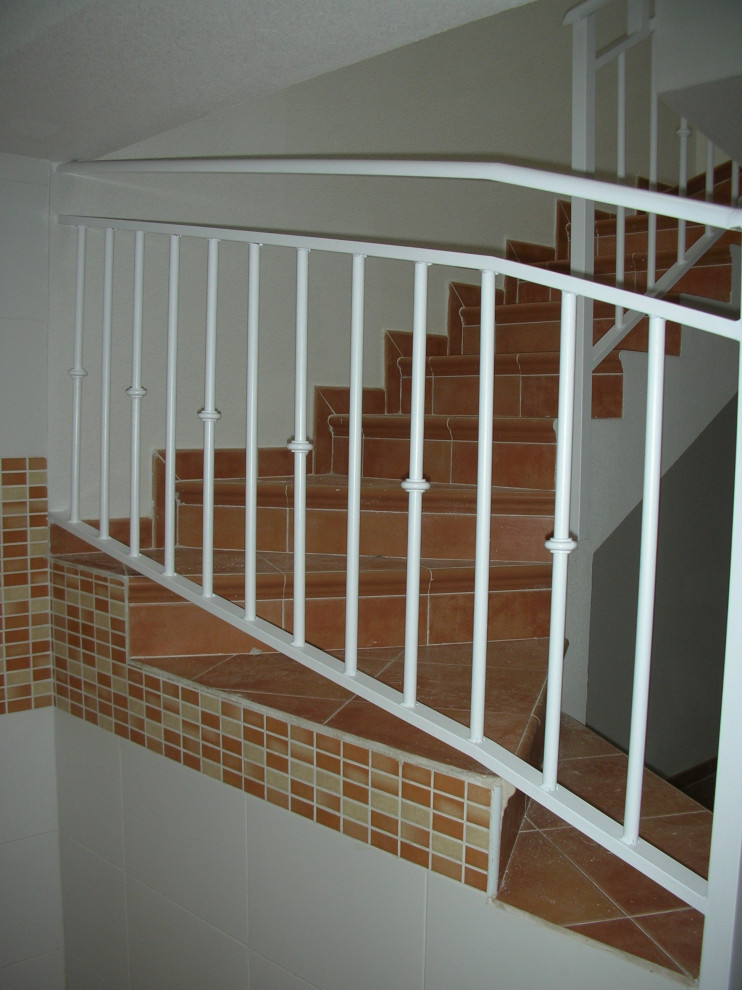 Design ideas for a small modern staircase in Other.