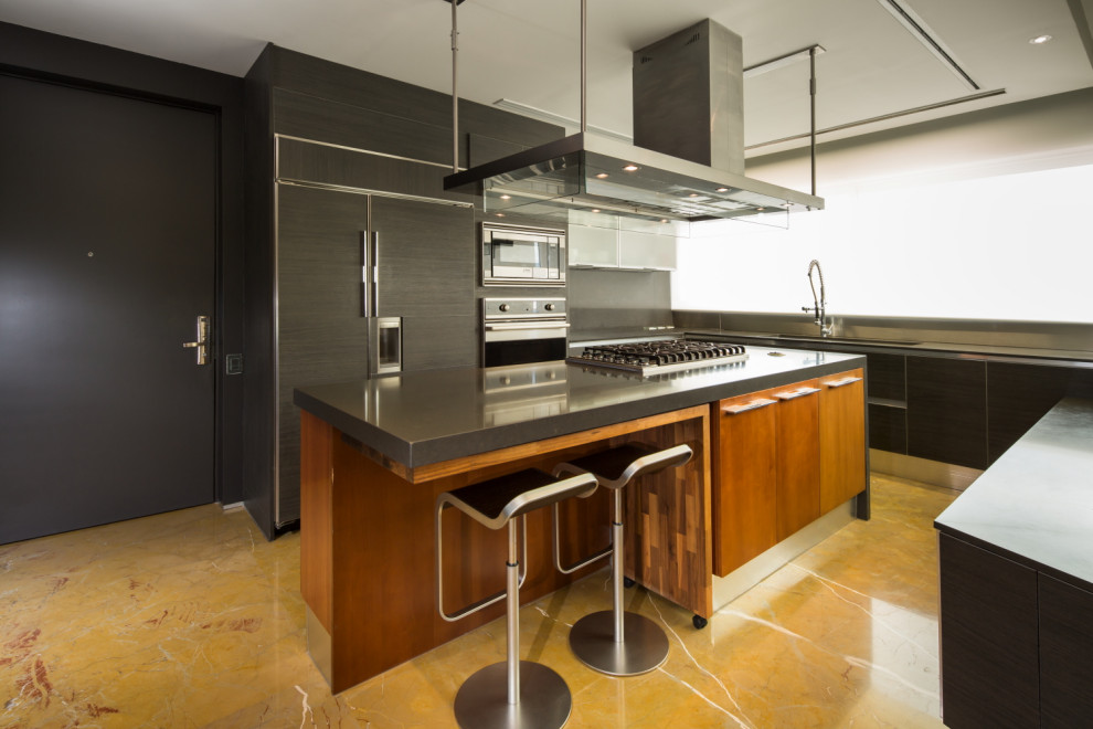 Inspiration for a contemporary kitchen in Mexico City.