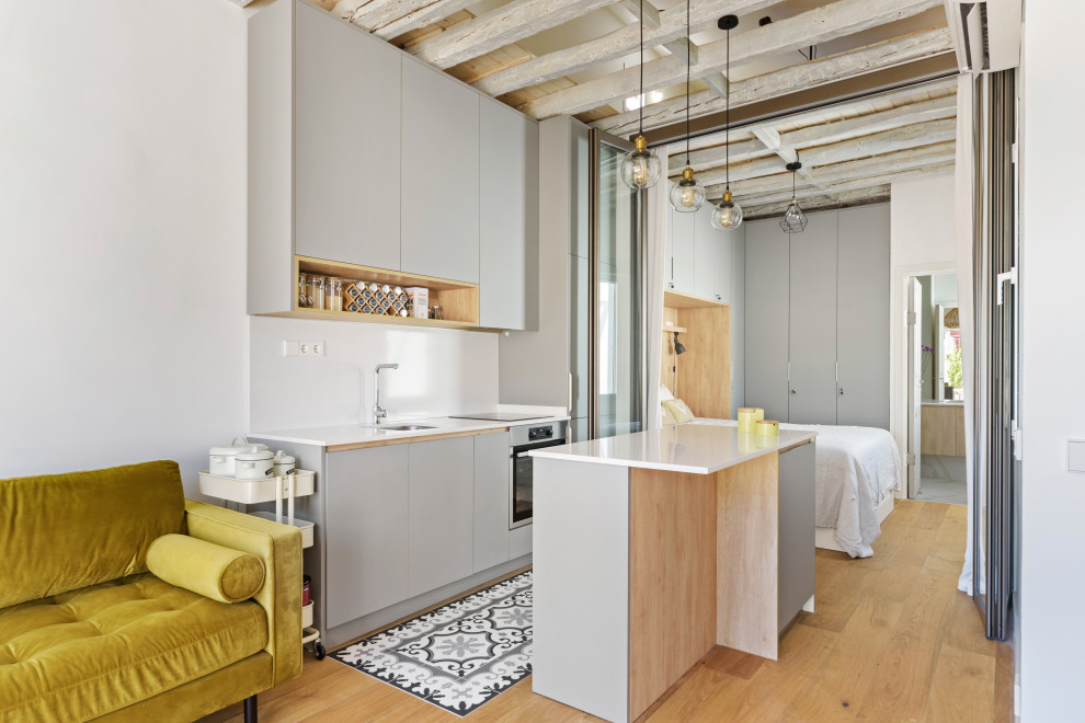 Example of a danish kitchen design in Madrid
