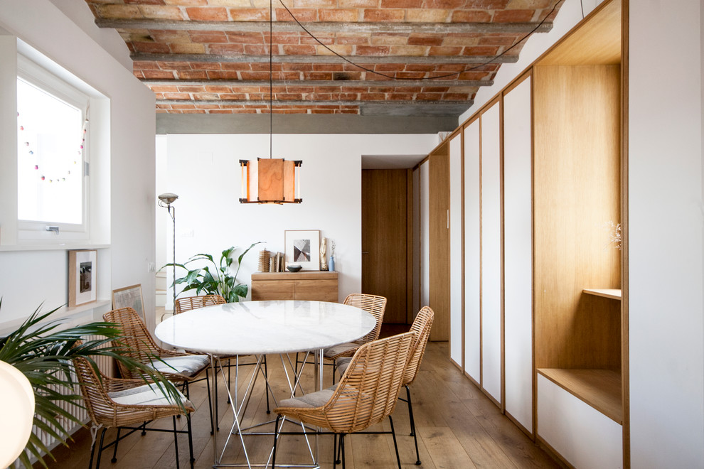 Example of a trendy dining room design in Barcelona