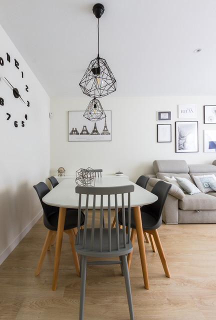 Proyecto Decoracion Vivienda Nordica Minimalista Scandinavian Dining Room Madrid By Ilc Interiorismo Low Cost