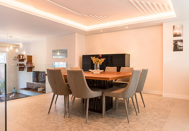 Example of a trendy dining room design in Madrid