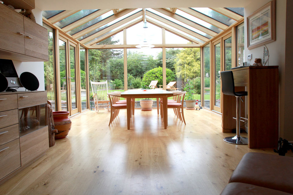 Design ideas for a large contemporary conservatory in Hampshire.