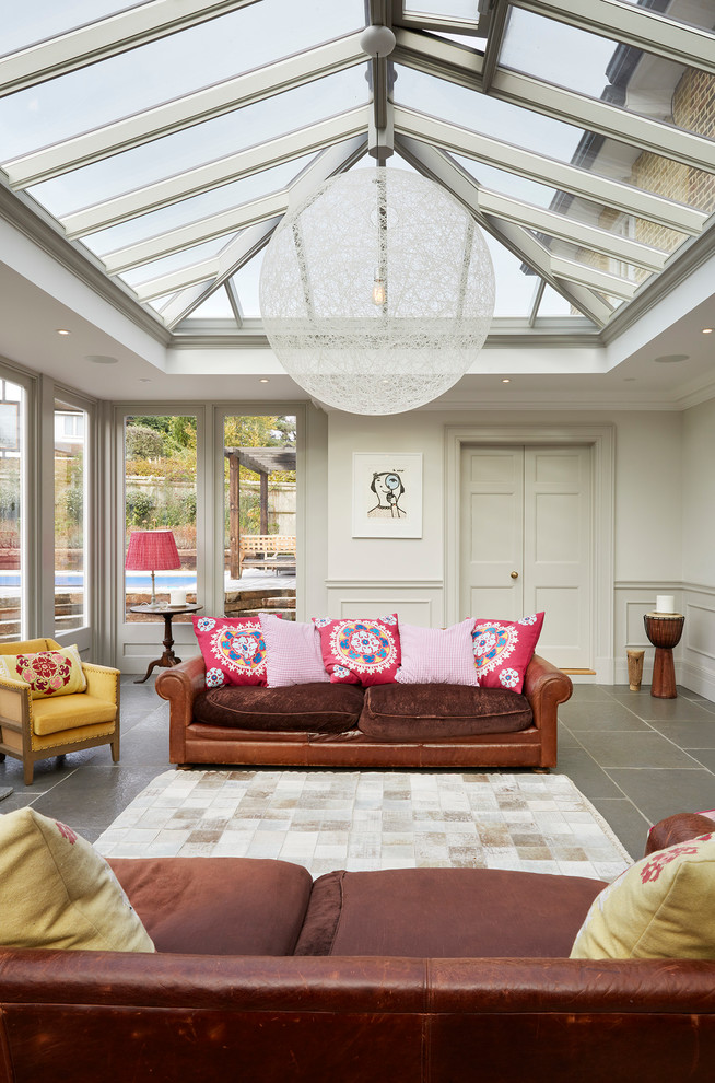 Inspiration for an eclectic sunroom remodel in Essex